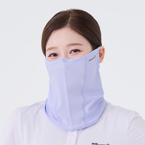 이츠굿텐 자외선 차단 쿨 골프 마스크 효성 aqua-x 원단 사용 베이직 H형 목토시 여름 넥워머 넥쿨러 바라클라바 라일락(L size)