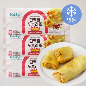 테이스틴 단백질 두부리또 로제불닭 (냉동), 130g, 3개