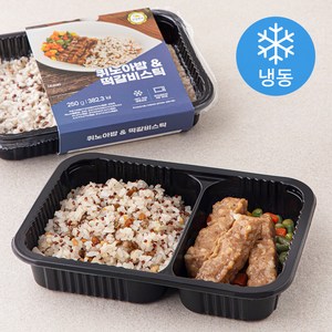 건강한끼 퀴노아밥 & 떡갈비스틱 (냉동), 250g, 1개