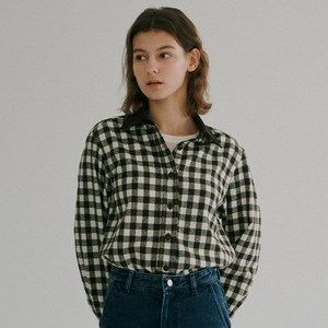 블랭크공삼 여성용 wool check shirt