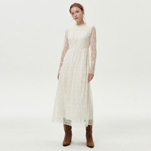 오앨 ALL LACE SHIRRING DRESS