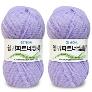 니뜨 웰빙파트너 수세미실 60g x 2p, 16 바이올렛, 1세트