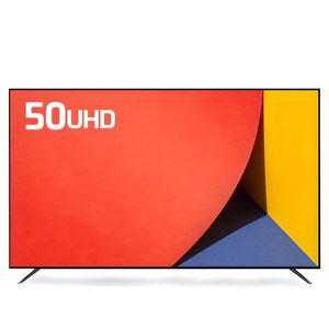 티브이지 50인치TV 4K UHD LED TV 고화질패널 1등급티비, 50인치, 50UHDTV, 스탠드형, 고객직접설치