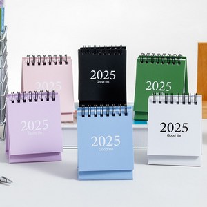 [신년할인] 2025 미니 달력 2025년 캘린더 선물 데스크 귀여운 카렌다 새해 신년 탁상용, 1개, 퍼플, 만년달력