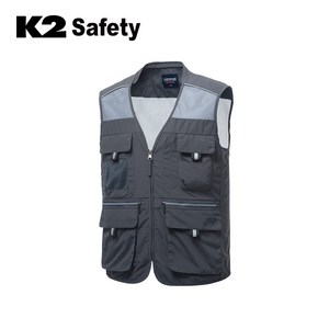 K2 Safety 21VE-613R (Charcoal) 메쉬조끼 사계절베스트 여름망사 멀티포켓 멀티조끼 베스트 작업복 근무복 워크웨어