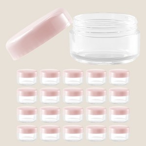 공병랩 화장품 크림 소분 공병 안전인증 5g, 20개, 핑크