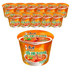 [공식수입인증정품] 캉스푸 향라 우육향 컵라면 108g, 12개