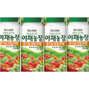 파스퇴르 유기농 야채농장 과일야채 190ml/24팩, 24개, 190ml