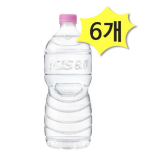 아이시스 8.0 무라벨 ECO 생수, 1L, 6개