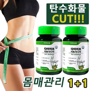 다이어트 보조제 칼로리 컷팅제 가르시니아 녹차카테킨 탄수화물컷팅제 차단제 내장 체지방배변 뱃살 피하 슬림 캡슐, 2개, 60정