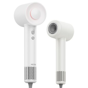 HEZO 초고속 헤어 드라이기 BLDC 음이온 1600W+자기흡입노즐, 화이트