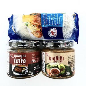 캄보디아 소스 식품 복 콘투이 헤스 크러시 스모크 피쉬소스 각150g제품 셋트상품 cambodia woldfood