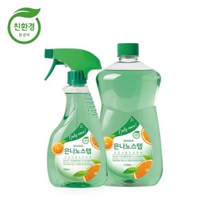 은나노스텝 시즌3 친환경 세정제 본품 550ml 1개 + 리필 1100ml 1개, 1세트