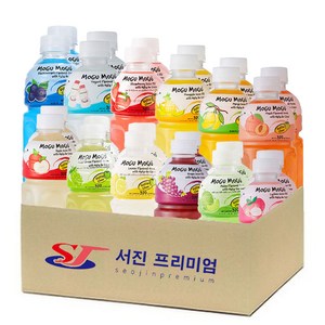 (서진프리미엄) 모구모구 12종혼합 320ml 2개씩 총 24개(블랙커런트+요거트+딸기+파인애플+망고+복숭아+사과+샤인머스켓+레몬+포도+멜론+리치), 상세페이지 참조, 24개