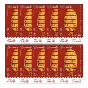 열두닭 오븐으로만 조리한 닭가슴살 오리지널 훈제맛, 100g, 10개