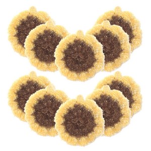 집앤 도톰 아크릴 주방 수세미 해바라기, 1개, 10개