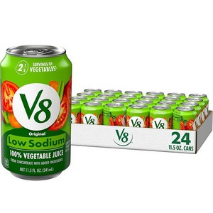 V8 오리지널 100% 야채 주스 1.9L(64온스) 병 (6팩), 11.5 Fl Oz (Pack of 24), 24개, 341ml