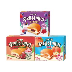 오리온 대용량 후레쉬베리 336g 3종 요거트베리 + 복숭아 + 딸기, 3개