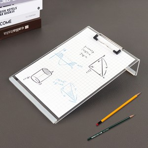 투명 클립보드 노트 필기 독서대 공시생 인강용 A4 B5, 필기용 클립보드 A4 22.5x32cm 3T