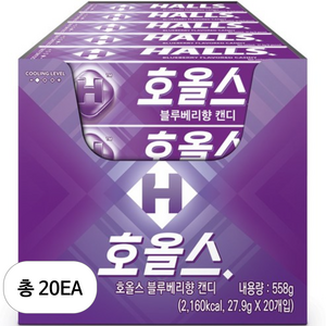 호올스 블루베리향 캔디 27.9g x 20개