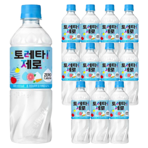 [한번에먹자] 저칼로리 갈증해소 이온음료 토레타 제로 500ml + 사은품 증정 이디야 커피 2T 스포츠음료 편의점음료 사무실 가정용, 12개