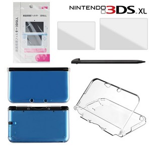 호환 닌텐도 3DS XL LL 투명 크리스탈 케이스 풀커버 액정 필름 터치펜 3종 방탄셋트, 닌텐도 3DS XL(LL) 3종 방탄셋트, 1세트, n1188