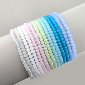 비즈톡 [CR-33-10]크리스탈론델컷 3mm(3.7x3mm) 반투명오팔 7colo