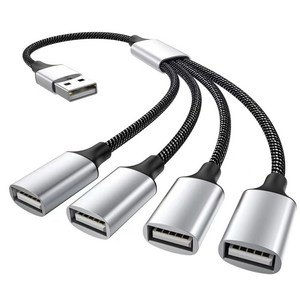 USB/Type C 남성-2/3 USB 여성 케이블 어댑터 USB OTG 스플리터 코드 변환기, 1개, 03 B to 4 B