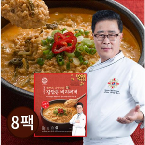 쿠팡만 물량입고!! [홈쇼핑 대박구성]임성근 콩비지찌개 우거지맛 8 팩, 2.8kg, 8개