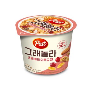 포스트 그래놀라 크랜베리아몬드컵37g 12개입, 12개, 37g