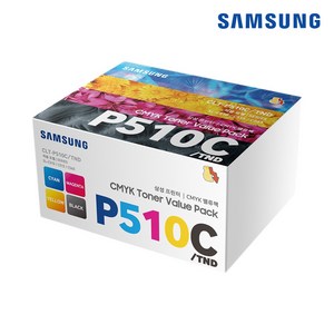 삼성전자 컬러 레이저 프린터 토너 4종 세트 CLT-P510C/TND, 블랙, 사이안, 마젠타, 옐로우, 1세트