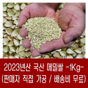 [다온농산] 국산 메밀쌀(깐메밀) -1Kg- 메밀밥 메밀쌀밥용, 1개