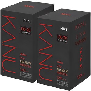 [카누] 맥심 다크미니 100T+20 x2개입 총240T, 900mg, 120개입, 2개