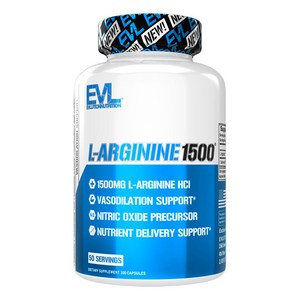 Evlution Nutrition L-아르기닌 1500mg 캡슐, 100정, 1개