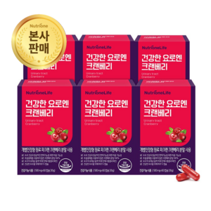 [뉴트리원] 건강한 요로엔 크랜베리 6박스 (6개월분), 60정, 6개