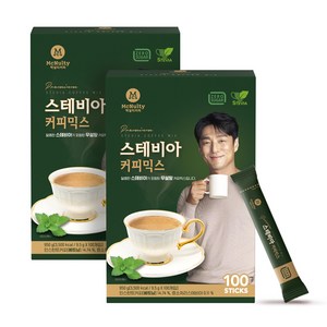 맥널티커피 스테비아 커피믹스, 9.5g, 100개입, 2개