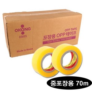 오공 중포장 투명 박스테이프 아크릴타입 48mm x 70m, 40개