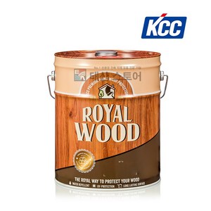 KCC 로얄우드 유성 원목 저취형 목재 페인트 데크 가구 펜스 벤치 자외선차단, 로얄티크, 900ml, 1개