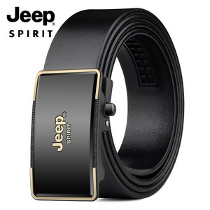 JEEPSPIRIT 남성용 가죽 자동 버클 벨트 OM18CD996BT0475 + 정품 벨트용 박스증정