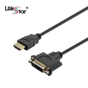 LANsta HDMI to DVI 케이블 젠더 0.15m/LS-HD2DVIG/4K 60Hz/QHD 60Hz/DVI-I 듀얼(24+5)/HDMI(M)/양방향, 1개