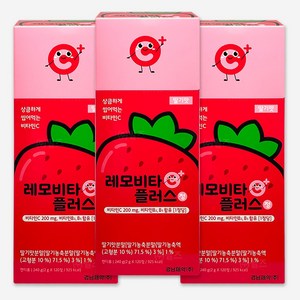 경남제약 레모비타플러스 딸기맛 120정 씹어먹는 비타민C, 3개