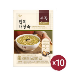 [본죽] 전복내장죽 200g, 10개