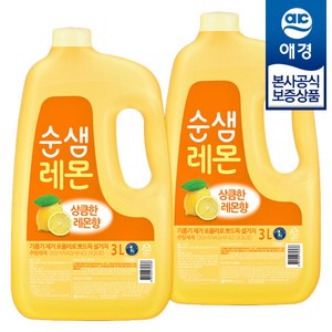 순샘 레몬 주방세제, 2개, 3L