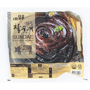 (주)달솔 너른골 찰순대 2kg 국내산소창 순대전골 순대볶음, 1개