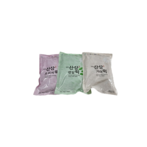 산양산삼떡세트(가래떡 오미자떡 연잎떡), 400g, 3개