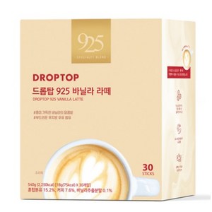 드롭탑 925 바닐라라떼, 18g, 30개입, 3개, 18g