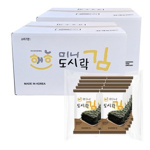 해농 미니 도시락김 2g X 480봉 업소용 조미김, 480개