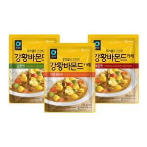 청정원 카레분말 우리쌀 강황바몬드 매운맛 100g*5개 + 약간매운맛 100g*5개 + 순한맛 100g *5개 (총15개), 100g, 15개