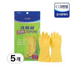 크린랲 면코팅 고무장갑 중, 기본색상, 5개, 중(M)