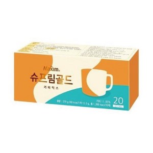 맥심 슈프림 골드 커피믹스, 13.5g, 20개입, 3개